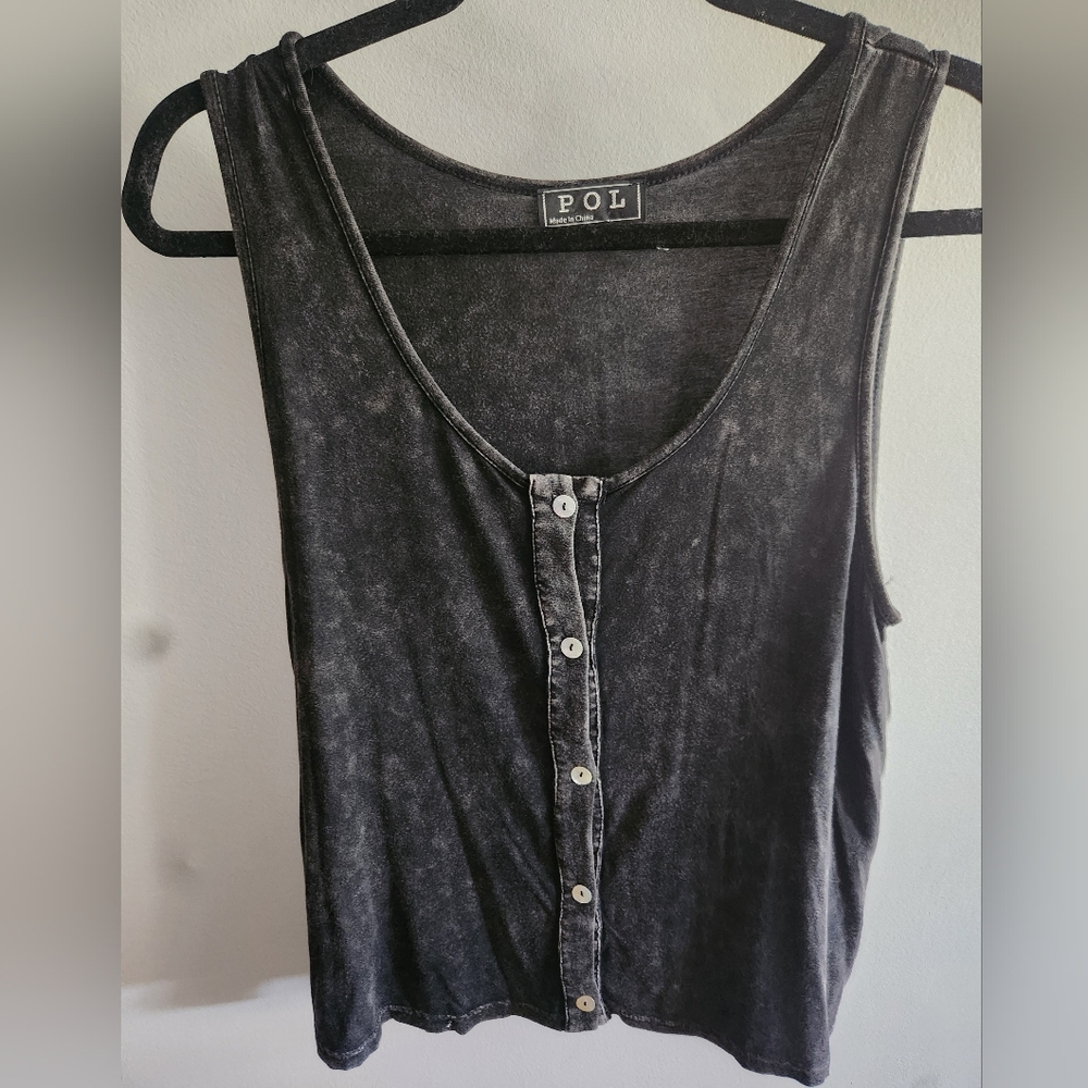 POL Button-Up Tank Top NWOT